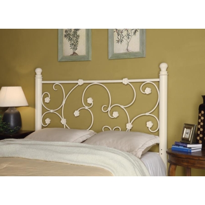 Coaster Chelsea Full/Queen Headboard with Floral Pattern White Model 300185QF