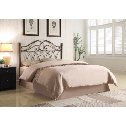 Coaster Zola Full/Queen Metal Scroll Headboard Brown Model 300186QF