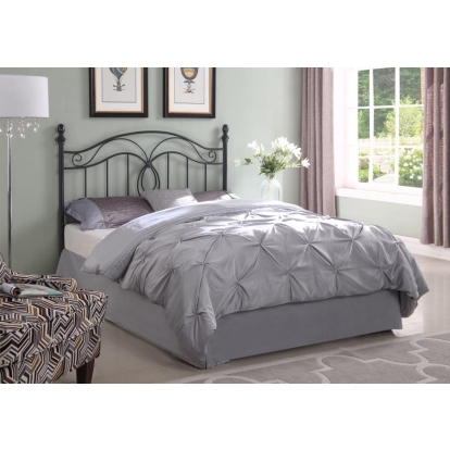 Coaster Evan Full/Queen Scroll Metal Headboard Dark Grey Model 300197Q