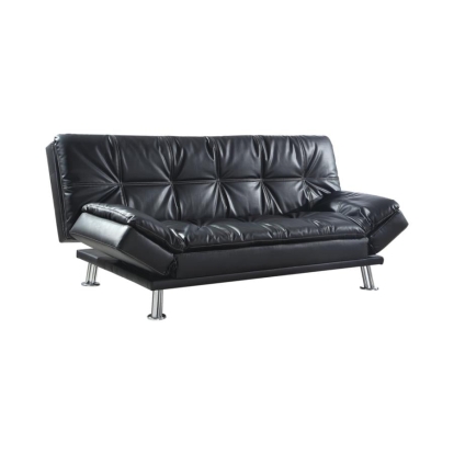 Coaster Dilleston Tufted Back Upholstered Sofa Bed Black Model 300281