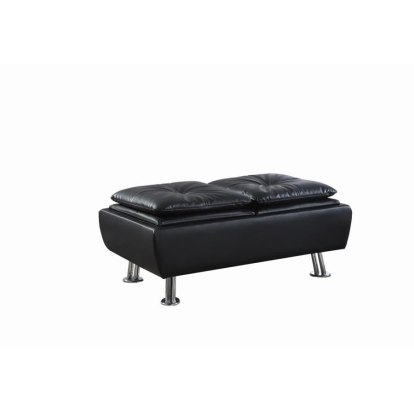 Coaster Dilleston Storage Ottoman with Removable Trays Black Model 300283