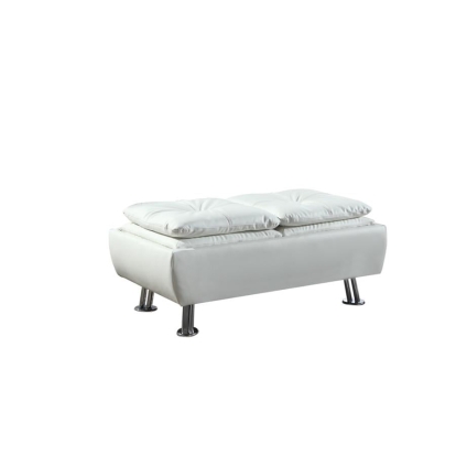 Coaster Dilleston Storage Ottoman with Removable Trays White Model 300293