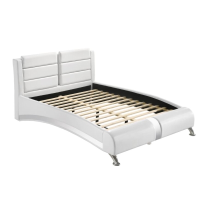 Coaster Jeremaine Full Upholstered Platform Bed Glossy White Model 300345F