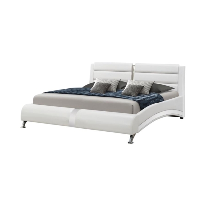Coaster Jeremaine Queen Upholstered Bed White Model 300345Q