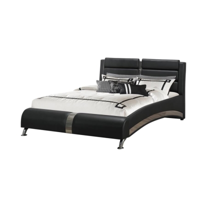 Coaster Jeremaine Queen Upholstered Bed Black Model 300350Q