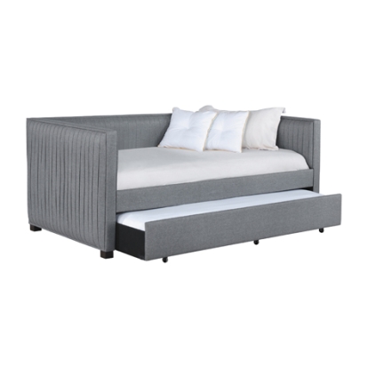 Coaster Brodie Upholstered Twin Daybed with Trundle Grey