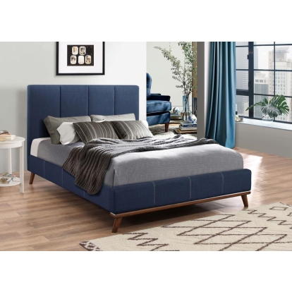 Coaster Charity Full Upholstered Bed Blue Model 300626F