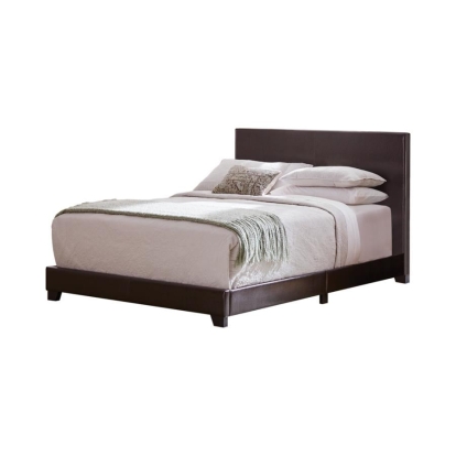 Coaster Dorian Upholstered Eastern King Bed Brown Model 300762KE