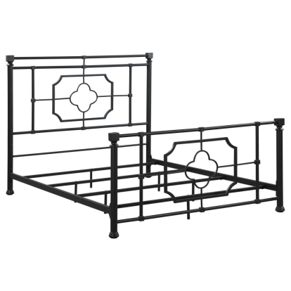 Coaster Paskay Queen Metal Panel Bed Matte Black Model 305766Q