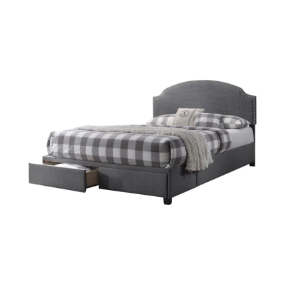 Coaster Niland Queen 2-drawer Upholstered Storage Bed Charcoal Model 305895Q
