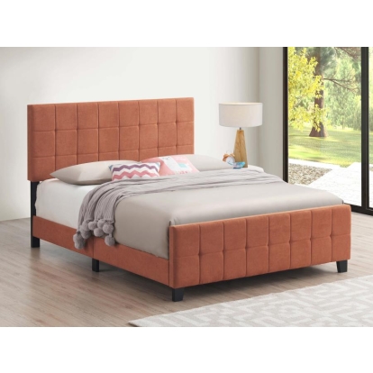 Coaster Fairfield Eastern King Upholstered Panel Bed Orange Model 305951KE