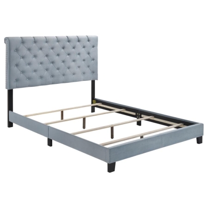 Coaster Warner Queen Upholstered Bed Slate Blue Model 310041Q