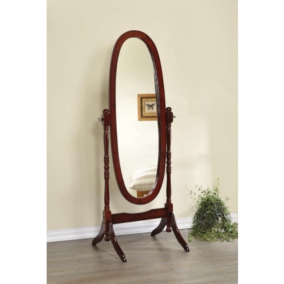 Coaster Foyet Oval Cheval Mirror Merlot Model 3101