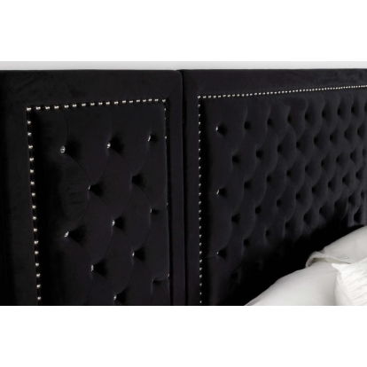 Coaster Hailey Tufted Upholstered Wall Bed Panel Black Model 315925P