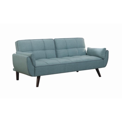 Coaster Caufield Biscuit-tufted Sofa Bed Turquoise Blue Model 360097