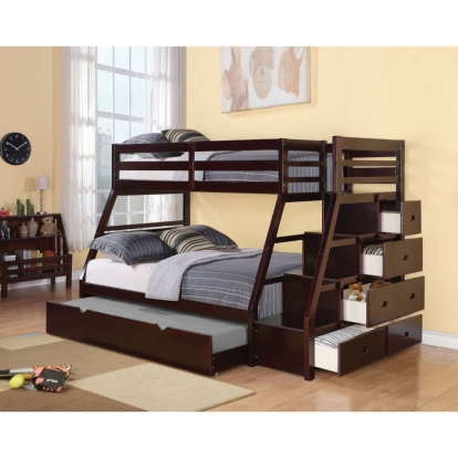 ACME Jason Twin/Full Bunk Bed With Trundle & Storage Model 37015