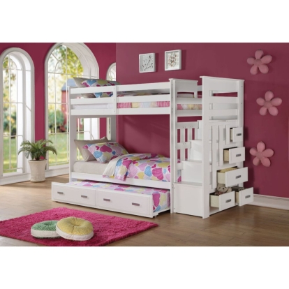 ACME Allentown Twin/Twin Bunk Bed With Trundle & Storage Model 37370