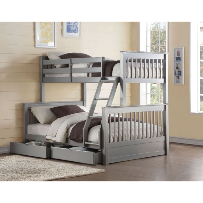 ACME Haley II Twin/Full Bunk Bed With Storage Model 37755
