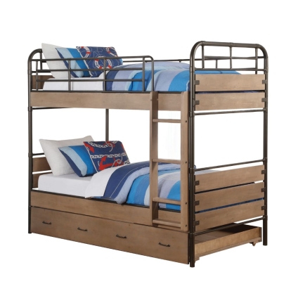 ACME Adams Twin/Twin Bunk Bed With Trundle Model 37760