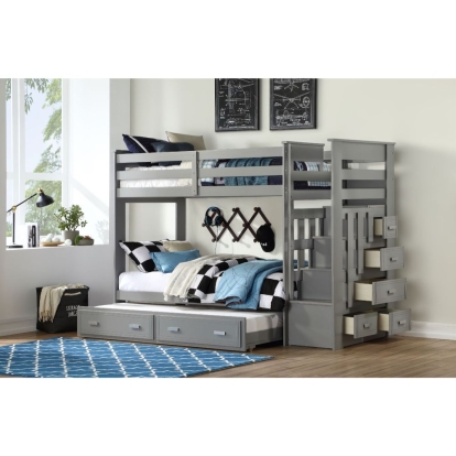 ACME Allentown Twin/Twin Bunk Bed With Trundle & Storage Model 37870