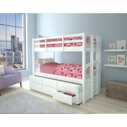 ACME Micah Twin/Twin Bunk Bed With Trundle & Storage Model 39995