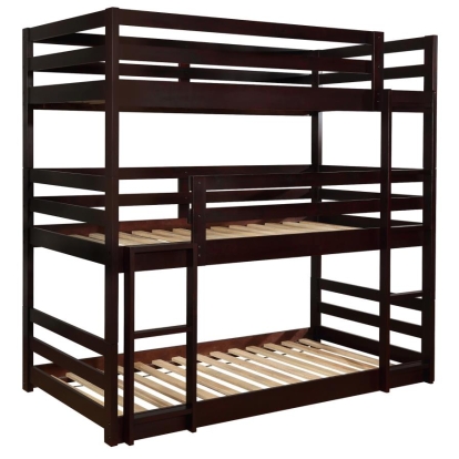 Coaster Sandler Twin Triple Bunk Bed Cappuccino Model 400302