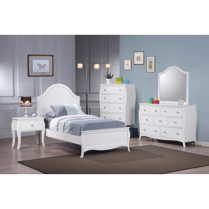 Coaster Dominique Bedroom Set with Arched Headboard White Model 400561T-S4