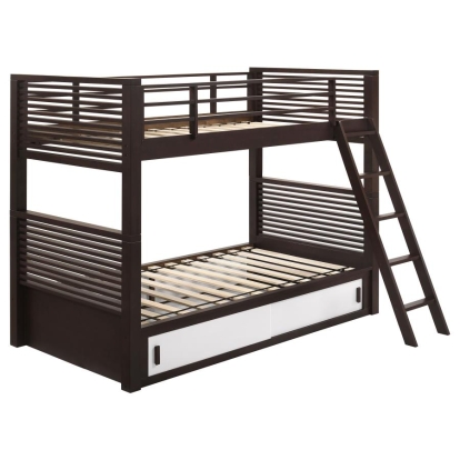 Coaster Oliver Twin over Twin Bunk Bed Java Model 400736T