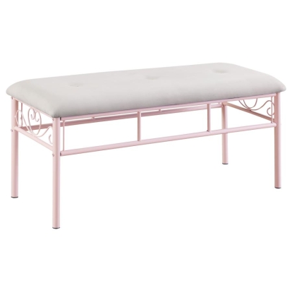 Coaster Massi Tufted Upholstered Bench Powder Pink Model 401156