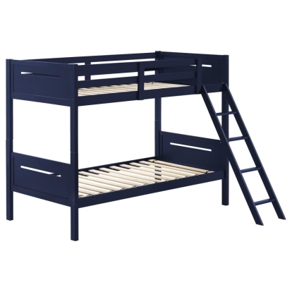 Coaster Littleton Twin/Twin Bunk Bed Blue Model 405051BLU