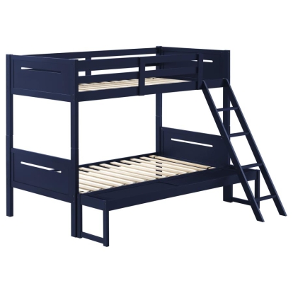 Coaster Littleton Twin/Full Bunk Bed Blue Model 405052BLU