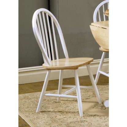 Coaster Cinder Windsor Side Chairs Natural Brown and White (Set of 4) Model 4129