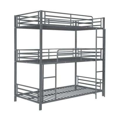 Coaster Maynard Metal Triple Twin Bunk Bed Gunmetal Model 422670