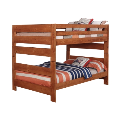 Coaster Wrangle Hill Full over Full Bunk Bed Amber Wash Model 460096