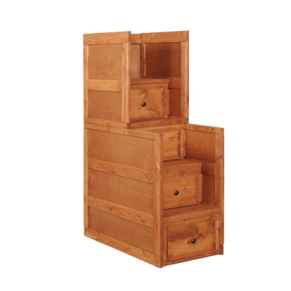 Coaster Wrangle Hill 4-drawer Stairway Chest Amber Wash Model 460098