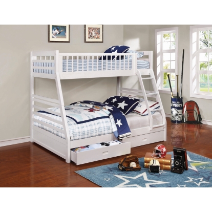 Coaster Ashton Twin over Full 2-drawer Bunk Bed White Model 460180