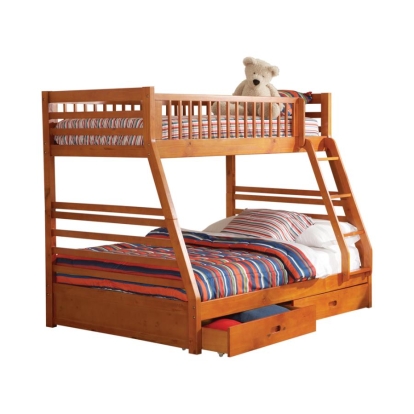 Coaster Ashton Twin over Full 2-drawer Bunk Bed Honey Model 460183