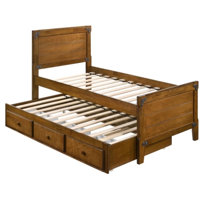 Coaster Granger Twin Captain's Bed with Trundle Rustic Honey Model 461371T