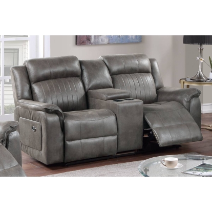 Poundex Power Reclining Loveseat Model F86375