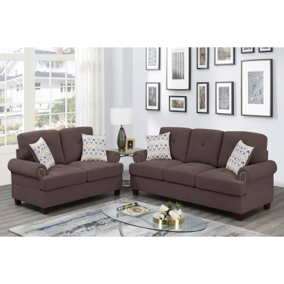 Poundex 2-Pcs Sofa Set Model F8835