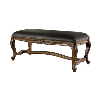 Coaster Upholstered Bench Brown and Black Model 501006