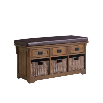 Coaster 42" 3-drawer Storage Bench Brown Model 501061