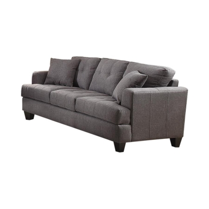 Coaster Samuel Tufted Sofa Charcoal Model 505175