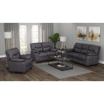Coaster Meagan 3-piece Pillow Top Arms Living Room Set Brown Model 506564-S3