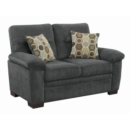 Coaster Fairbairn Upholstered Loveseat Charcoal Model 506585
