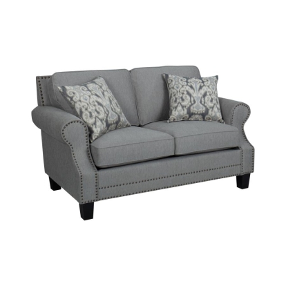 Coaster Sheldon Upholstered Loveseat with Rolled Arms Grey Model 506872