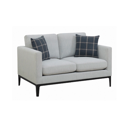 Coaster Apperson Cushioned Back Loveseat Light Grey