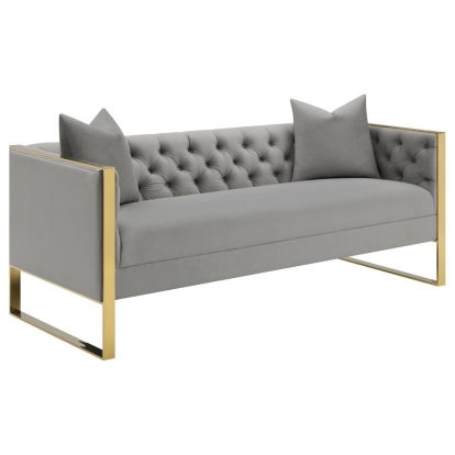 Coaster Eastbrook Tufted Back Sofa Grey Model 509111