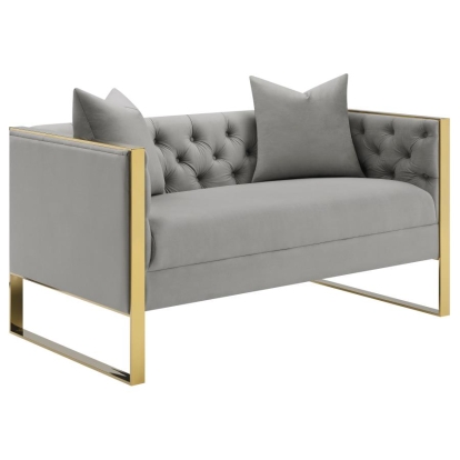 Coaster Eastbrook Tufted Back Loveseat Grey Model 509112