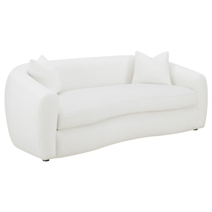 Coaster Isabella Upholstered Tight Back Sofa White Model 509871